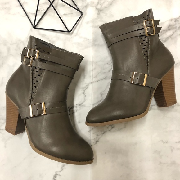 olive green ankle booties